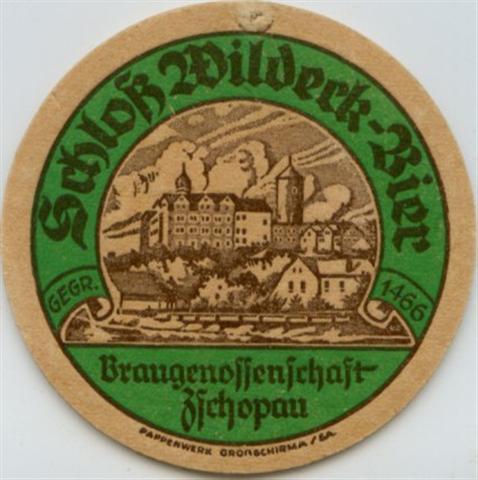 zschopau erz-sn schloss wildeck 1a (rund215-schlo wildeck bier-schwarzgrn) 